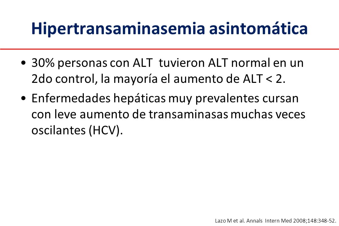 Transaminasas alt valores normales